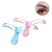 Catzon 2Pcs Professional Eyebrow Shaper Stencils Stereo Thrush Tool-Pink and Blue