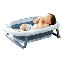 在飛比找ETMall東森購物網優惠-Colorland-嬰兒澡盆 智能感溫兒童澡盆 摺疊澡盆 摺