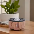 (100‑240V EU Plug)Aromatherapy Humidifier 300ml Timer Wood Grain Essential GH
