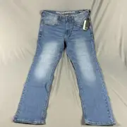 Buffalo David Bitton Jeans Evan X Slim 34 x 32 Blue Light Wash NWT MSRP $109