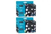 2x Sansai 100 LED Electric Globe Decorative Christmas String Lights Cool White