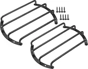 X AUTOHAUX Universal Black Iron 8" Speaker Grill Bar Audio Speaker Subwoofer Grill Grille 8 inch 4 Bar Speaker Grille Bar Woofer Protective Cover with Screws - Pack of 2