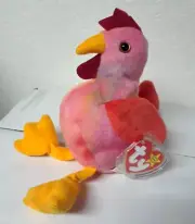 TY BEANIE BABY BABIES STRUT THE ROOSTER NEW WITH TAGS RETIRED