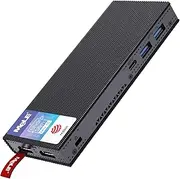 MeLE Fanless Mini PC Stick PCG02 Pro WIFI 6 Windows 11 Pro Celeron N5105 8GB 256GB, Micro PC on a Stick Dual 4K HDR HDMI, Business IoT Portable Desktop Support PD3.0 Gigabit Ethernet PXE Auto Power on