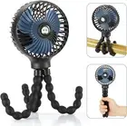 Mini Handheld Portable Pram Fan, Baby Stroller Fan, Car Seat Fan, USB or 4000Mah
