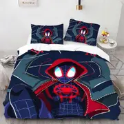 v4978 Bed Sheets Spider-Man: Across the Spider-Verse Duvet Cover Miles Morales Pillowcase Gift Bed Sheets IU4978