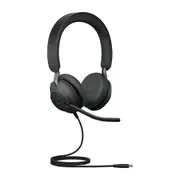 JABRA Evolve2 40 SE Wired USB-C MS Stereo Headset, 360° Busy Light, Noise Isolationg Ear Cushions, 2Yr