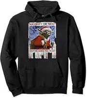 [STAR WARS] Yoda Naughty Or Nice Paper Pullover Hoodie
