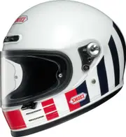 Shoei Glamster Resurrection Helmet, black-white-red, Size XS for Men Black White Red