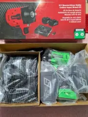 Snap-On BRAND NEW 18V MonsterLith3/8" Stubby Cordless Impact Wrench Kit Green