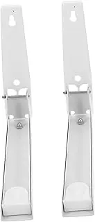 Operitacx 2Pcs Steel Microwave Wall Mount Bracket Folding Support Frame for Space Saving Durable Kitchen Shelf Holder Suitable for Various Oven