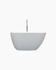 Freestanding Bath 1300 Acrylic White Asymmetrical Egg Shaped Modern Bathtub NEW