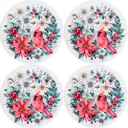 4x LVD Trivet Red Robin Decorative Tableware/Serveware Tabletop Kitchen Decor