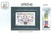 Rosewood Manor / Karen Kluba ~ SM-005 Spring Chart & House Of Embroidery Thread