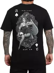 Sullen Men's Queen Spade Short Sleeve Premium T-shirt Tattoo Style Card Tee