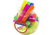 Faber-Castell Textliner Ice Highlighters Chisel Assorted Jar 25 Colours