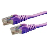 Dynamix PLP-C6A-2 Cat6 RJ45 Patch Lead - 2m - Purple UTP - T568A - 250MHz - 24AWG - Slimline - Snagless - Gold Plated [PLP-C6A-2]
