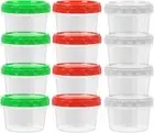8 Oz Small Freezer Containers with Lids Stackable Plastic Food Storage Container