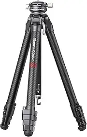 ULANZI Zero F38 Professional Camera Tripod, 62.6" Lightweight Carbon Fiber Camera Tripod with Quick Release 1/4" Screw & 360° Ballhead, for Most Cameras/DSLR/Projector, Weight 2.4lbs, Maxload 39.6lbs