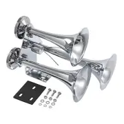 Air Horns Train Horn for Truck Car. 3 Air Loud Car Horn Truck Horn Chrome