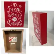 No Peeking Sneaking or Shaking Holiday Christmas Present Wall or Shelf Wood Sign