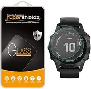 Supershieldz (2 Pack) Designed for Garmin Fenix 6 / Fenix 6 Pro/Fenix 6 Sapphire/Fenix 6 Pro Solar Tempered Glass Screen Protector, Anti Scratch, Bubble Free