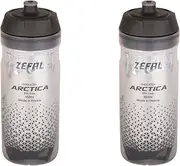 ZEFAL Pack Arctica 55-2 Bottles Bicycle 550 ml - Thermos Flask Bicycle - Odourless and Waterproof - Sports Water Bottle BPA Free - Silver/Black