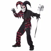 Sinister Jester Joker Evil Clown Horror Halloween Boys Costume