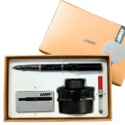 Lamy AL-Star Black Fountain Pen Gift Set - Medium Point - NEW in Box