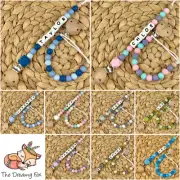 2 Pack Of Dummy Clips - Personalised Pacifier Chain - Soother Holder - Dummie
