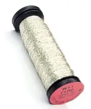 Kreinik #4 Very Fine Braid - 11M Skein - Color 001J Japan Silver