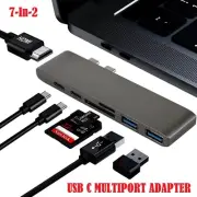 USB 3.0 Type-C Hub 2 Port High Speed Slim Compact Expansion Type-C Splitter