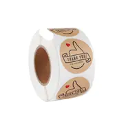 500 pcs/roll Kraft Stickers Christmas Gift Decoration Sticker Kids Package Stationery stickers festival happy decorations Seal Labels