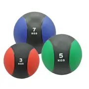 3kg + 5kg + 7kg Commercial Rubber Medicine Ball Set / Gym Fitness Exercise Ball