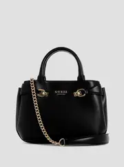 GUESS Women's Black Lorelei Mini Satchel Bag
