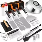 Griddle Accessories Kit of 16, Professional Stainless Steel Griddle Spatula Tool