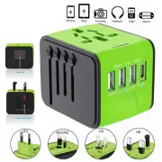 FAST 3.4A Universal Travel Adapter 3 USB &Type-C Outlet Converter Plug Power