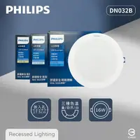 在飛比找momo購物網優惠-【Philips 飛利浦】4入組 LED崁燈 DN032B 