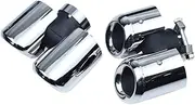 Compatible For Land Rover Defender 90 110 130 Exhaust Tip 2020-2024 Rear Muffler Tail tip Stainless Steel Wire Drawing Four Outlet(Silvery 3.0T)