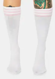 Blush Sporty Sass Stripe Knee High Socks