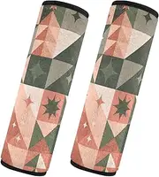 Car Seat Belt Pads 2 Pack Soft Car Seatbelt Shoulder Cover Child Safety Seat Shoulder Strap Cover Car Accessories for Adults and Kids S Christmas Minimal Tree Stars Abstract