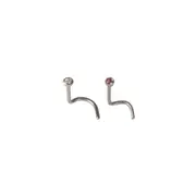 Adnohr Studex S/S/S Nose Stud Crystal/Lt Pink 9000