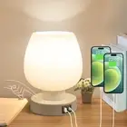 Touch Bedside Table Lamp with 2 USB Charging Ports, 3 Way Dimmable Bedside Lamp