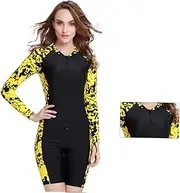 Full Body Diving Suit Womens Swimwear Swimsuit Dress for Women Surf Swimwear One-Piece Diving Suit Bathing Suit Long Sleeve Swimming Suit Women Wetsuit Sun Protection Equipment