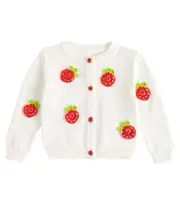 [Stella McCartney Kids] Stella McCartney Kids Embroidered cotton cardigan M 24 white