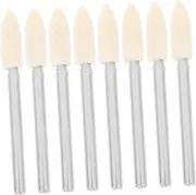 ERINGOGO 12Pcs Wool Grinding Wheel Polishing Bits with Shank for Jewelry and Ceramics Wool Polishing Heads for Tools