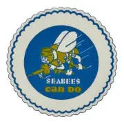 SEABEES CAN DO Vintage US Naval Construction Battalion Paper Bar Coaster USN NCF