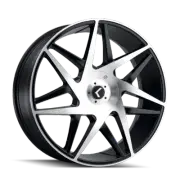 22x8.5 Kraze Phase Black/Machined Wheel 5x112/5x4.5 (38mm) (for: Audi)