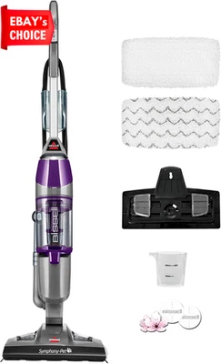 Pet Vacuum and Steam Mop All-in-One for Hardwood Tile Floors Microfiber Pads