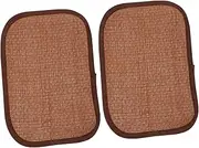 Abaodam 2Pcs Cooling Rabbit Grass Mat Cushion Cozy Woven Bed Mat for Bunnies for Small Animals Summer Cooling Great for Chewing and Relaxation